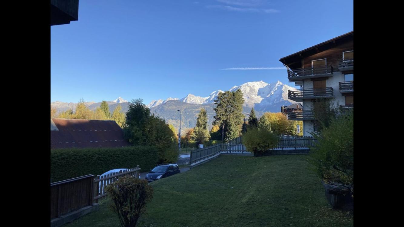 孔布卢La Marmotte: Vue Mont Blanc, Terrasse, Parking公寓 外观 照片