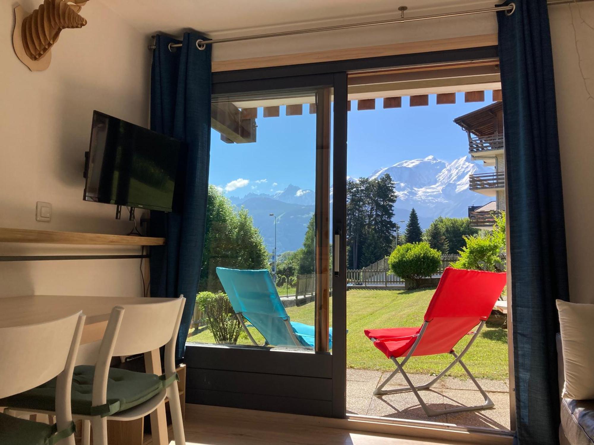 孔布卢La Marmotte: Vue Mont Blanc, Terrasse, Parking公寓 外观 照片