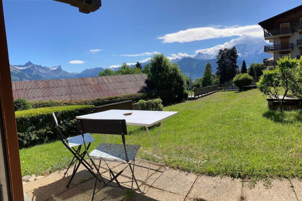 孔布卢La Marmotte: Vue Mont Blanc, Terrasse, Parking公寓 外观 照片