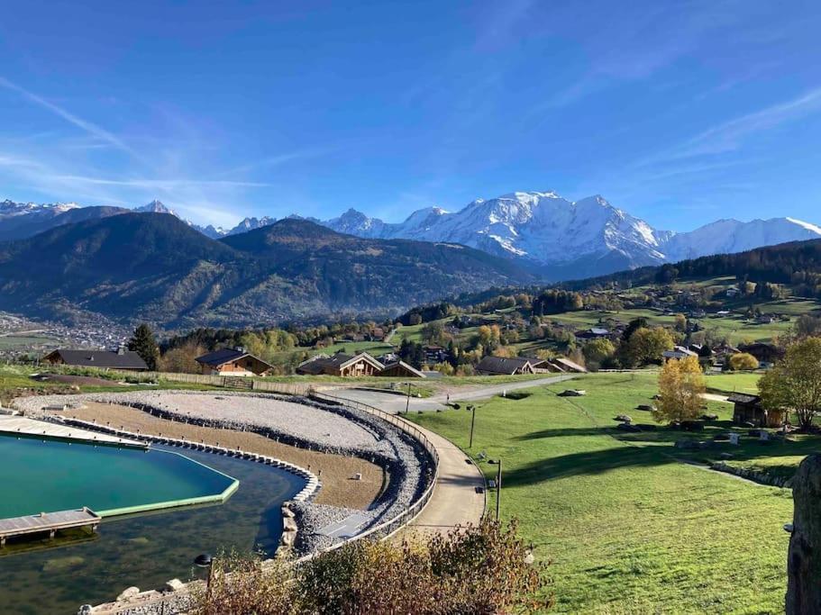 孔布卢La Marmotte: Vue Mont Blanc, Terrasse, Parking公寓 外观 照片